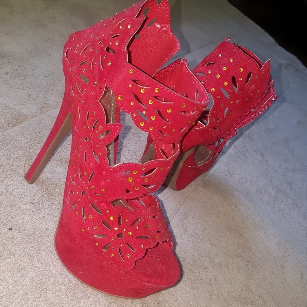 Gold and Red Stilettos